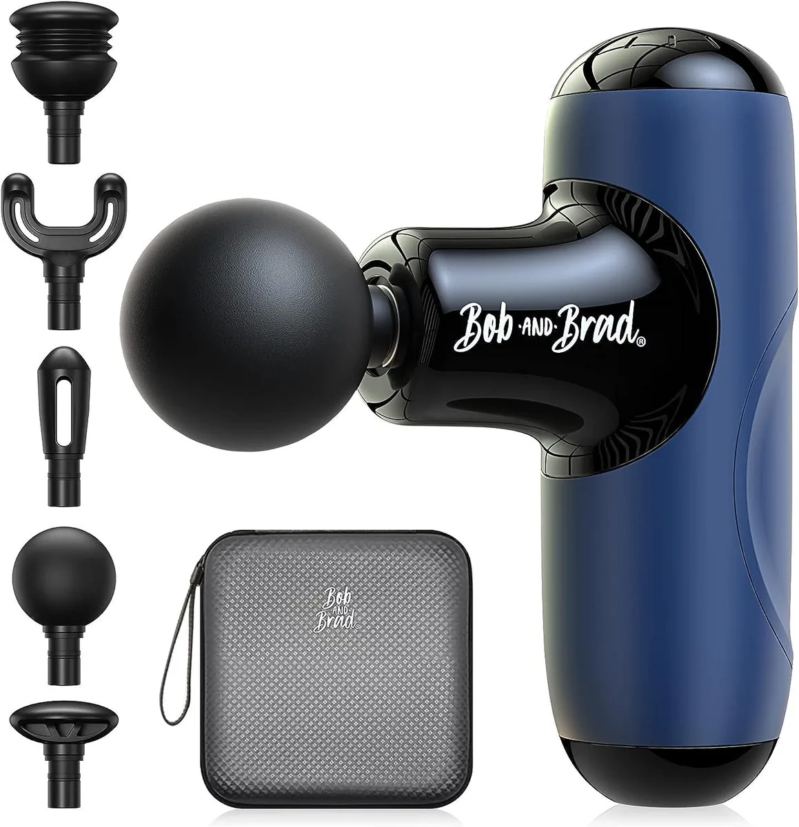 Bob and Brad Bob and Brad QL/MINI.Q2-D Massage Gun Blue 25W 2lbs 7.68×7.48×2.95in — product photo
