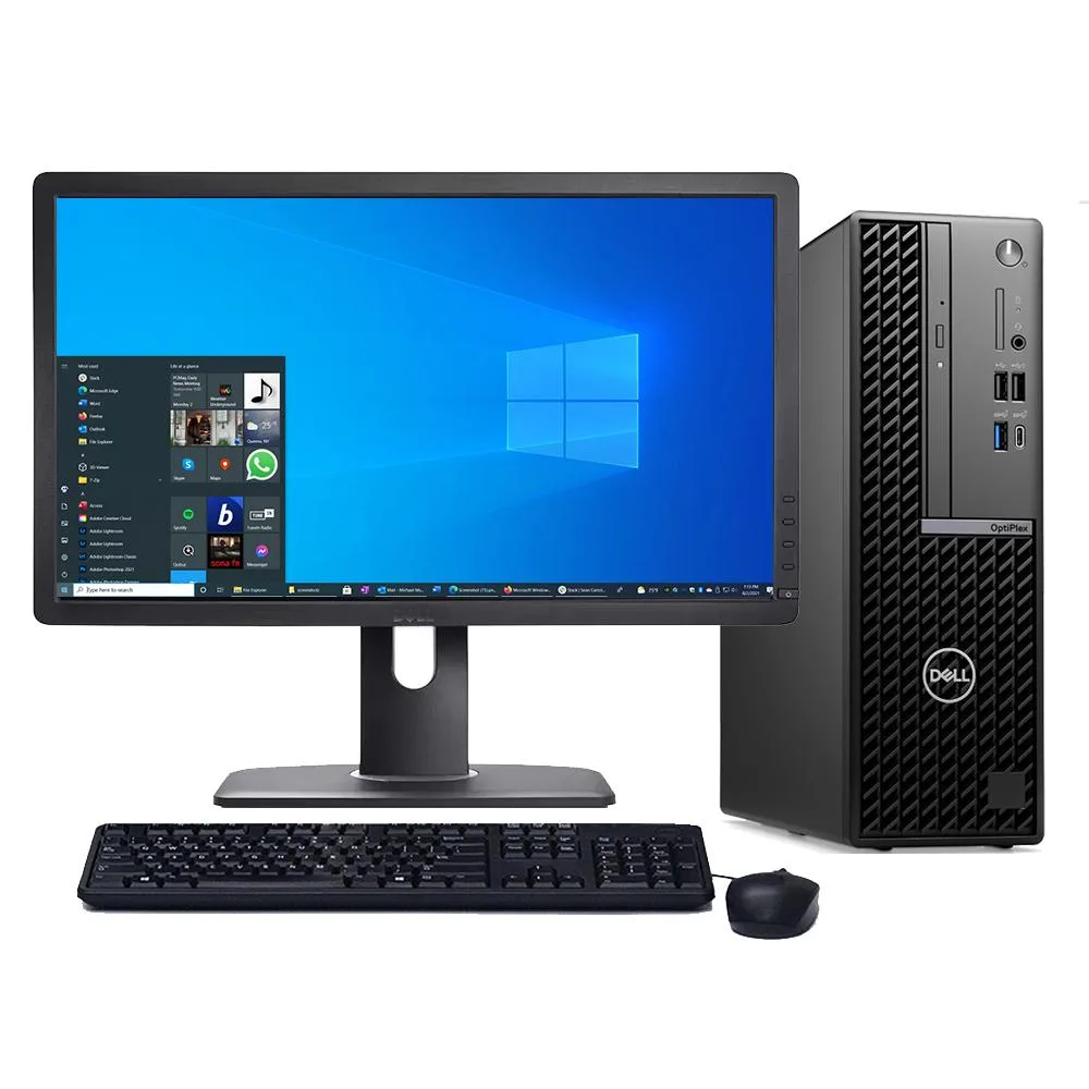 DELL DELL OptiPlex 9800 SFF desktop PC Windows 11 Pro i5-6500 3.2GHz 16GB 256GB SSD 22" LCD — product photo
