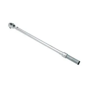 Silver alloy steel 3/8 inch drive micrometer torque wrench with knurled handle and ratchet head
