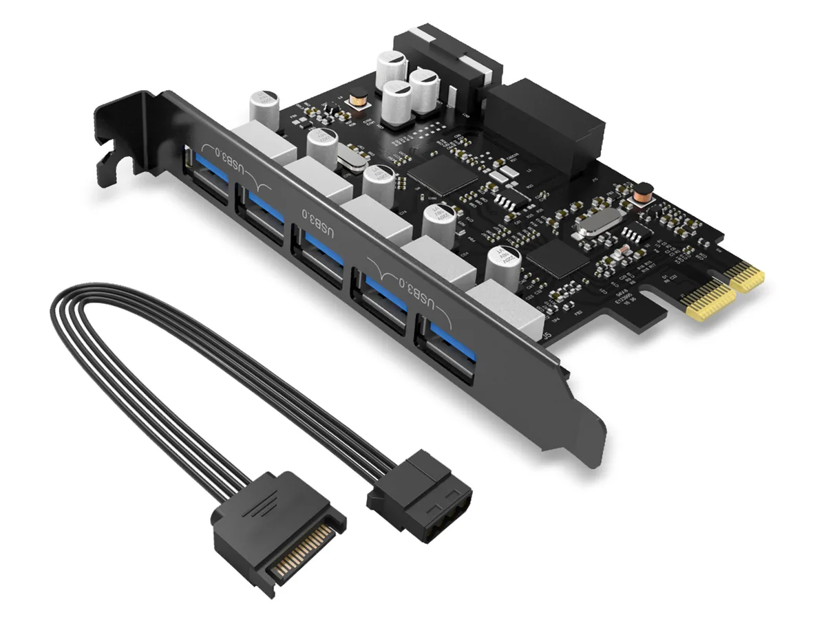 Orico Orico PVU3-5O2I-V1 USB 3.0 expansion card 5 rear 1 internal 20-pin — product photo