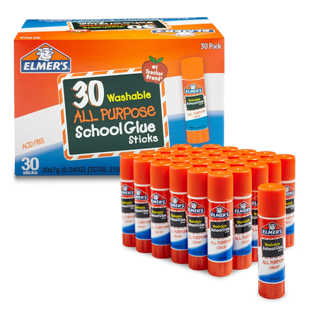  Elmer's E556 Glue Sticks 30 Count 7g Clear — product photo