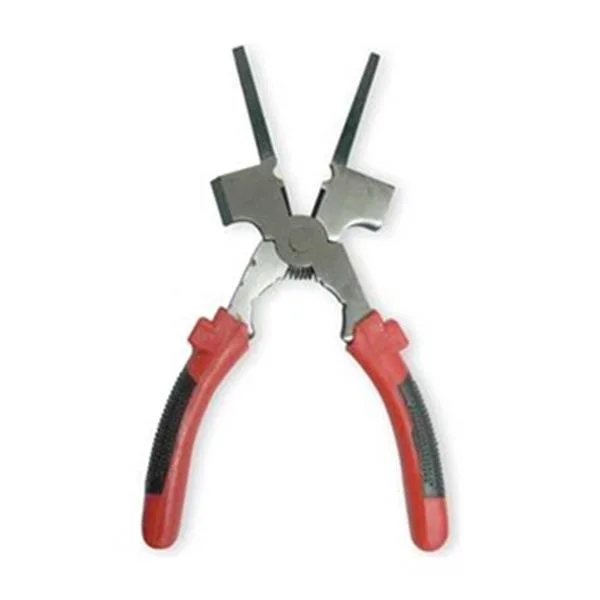 Westward 8 inch carbon steel welding pliers with polished head and plastic handles