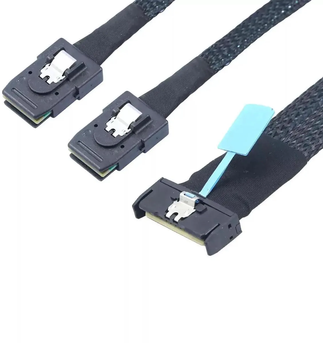 SMUGDESK SMUGDESK 50CM PCIe 5.0 MCIO 8X 74Pin to Dual 36Pin SFF-8087 SAS Cable — product photo