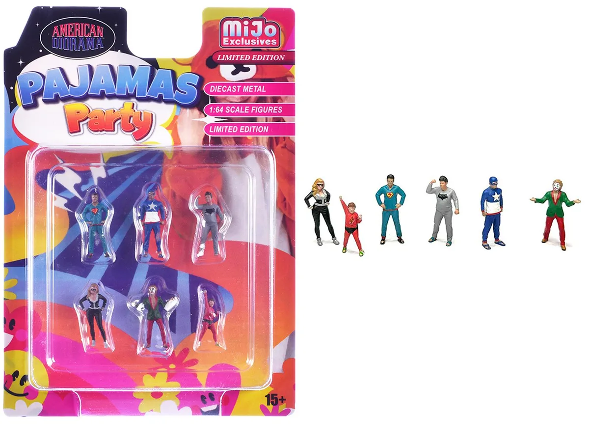 American Diorama American Diorama "Pajamas Party" 6 Figure Set 1/64 Scale Limited Edition — product photo