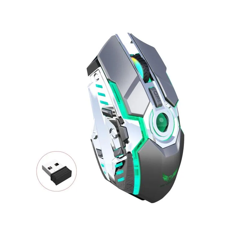 eForChina eForChina ZERODATE T30 2.4GHz 2400DPI Wireless Gaming Mouse Grey — product photo