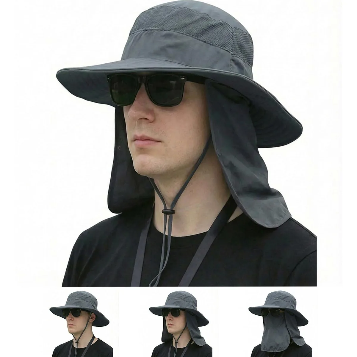 Baseball Cap Black Unisex Polyester 22-24in — product photo