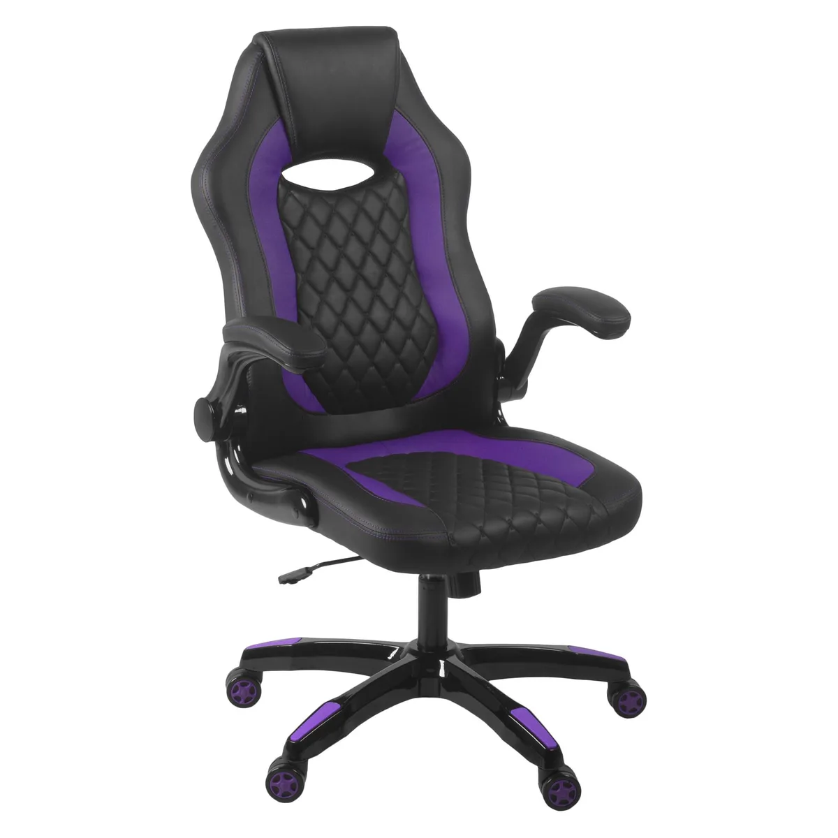 Regency Seating, Inc. Regency Seating, Inc. Archeus Gaming Chair Black/Purple Lumbar Support — product photo