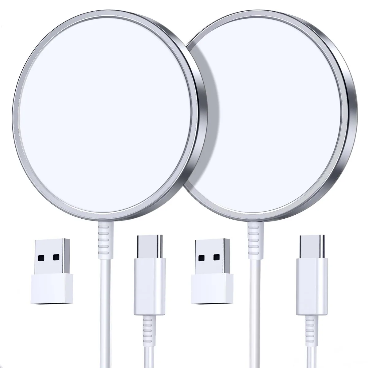KINGARD KINGARD 2 Pack Magnetic Wireless Charger 15W for iPhone 12 13 14 15 16 Series and AirPods — product photo
