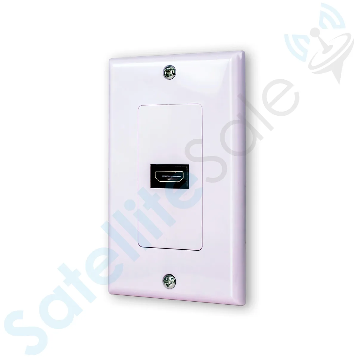 SatelliteSale SatelliteSale HDMI 1.4 Single Wall Plate Female-Female 10.2Gbps 4K/30Hz White With Screws and Bracket — product photo