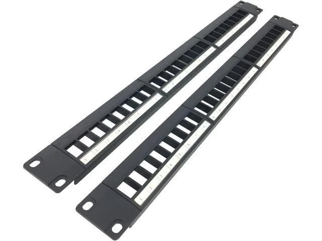 LORDWORLD LORDWORLD 2-Pack 24 Port Blank Keystone Patch Panel 1U 19 inch — product photo