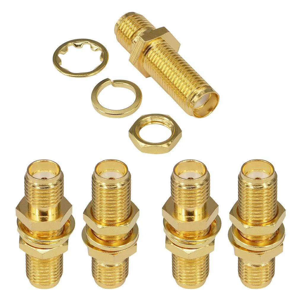 KEHIPI KEHIPI 0001300-5 SMA Female-Female Bulkhead Adapter 50 ohm 5 Pack — product photo
