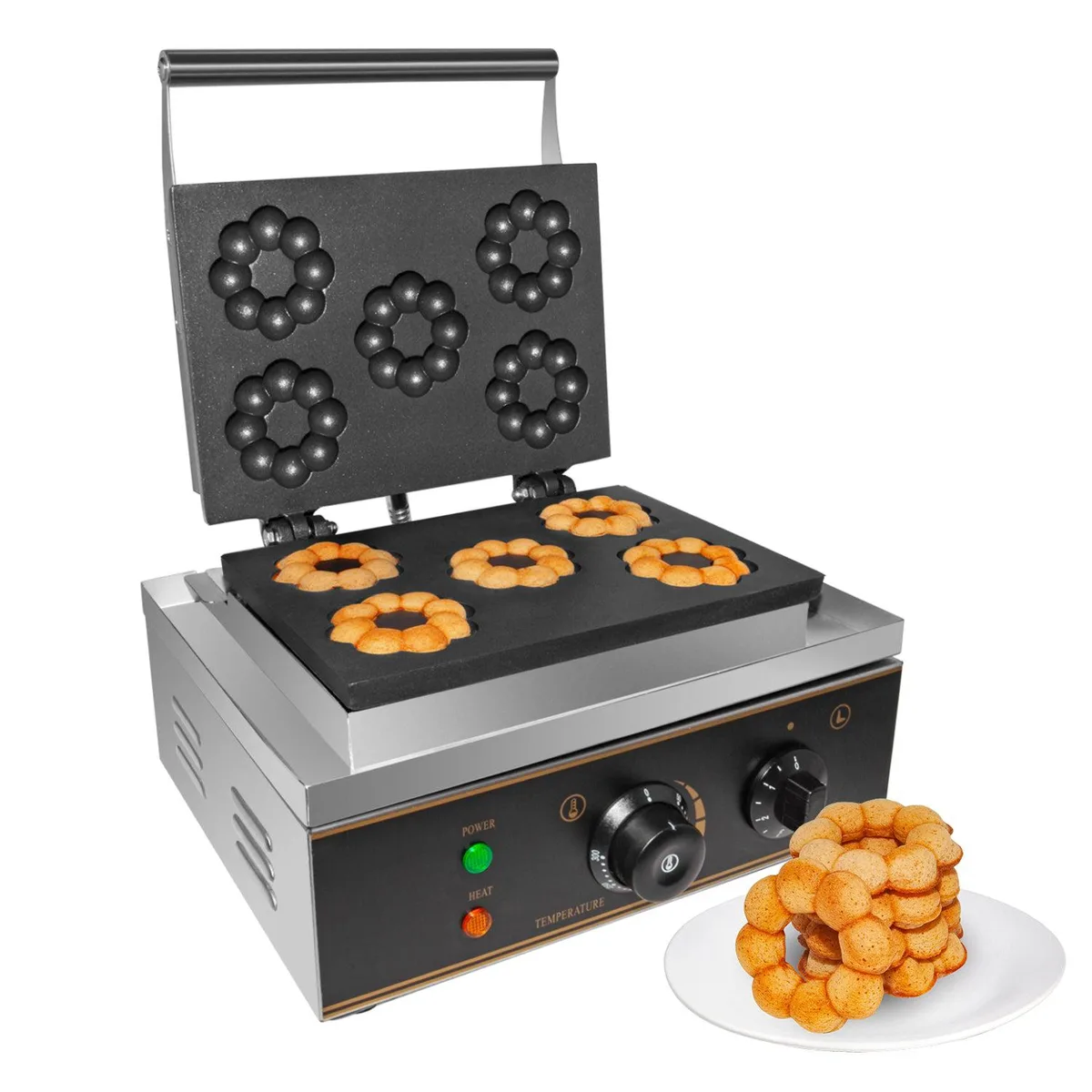 GorillaRock GorillaRock GR-DF6 5-piece blossom donut fryer 1550W 110V — product photo