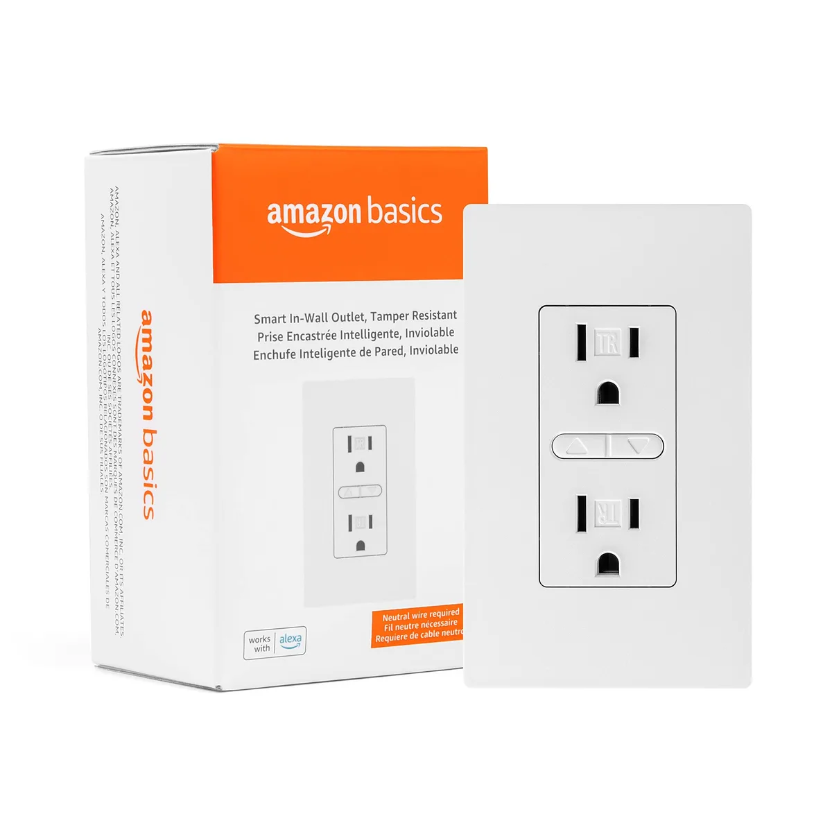  TP-LINK HPKA42CWBAMZ Smart In-Wall Outlet 15A 2.4GHz White — product photo