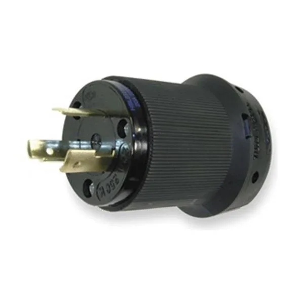 Hubbell Incorporated Hubbell Incorporated HBL2321BK Locking Plug L6-20P 20A 250V AC Black — product photo