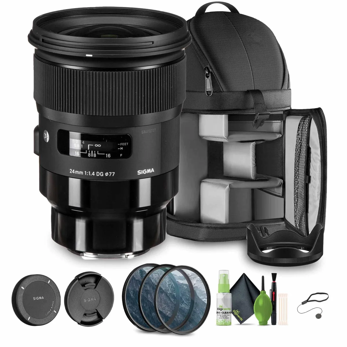 SIGMA SIGMA 24mm f/1.4 DG HSM Art Sony E Mount Bundle camera lens — product photo