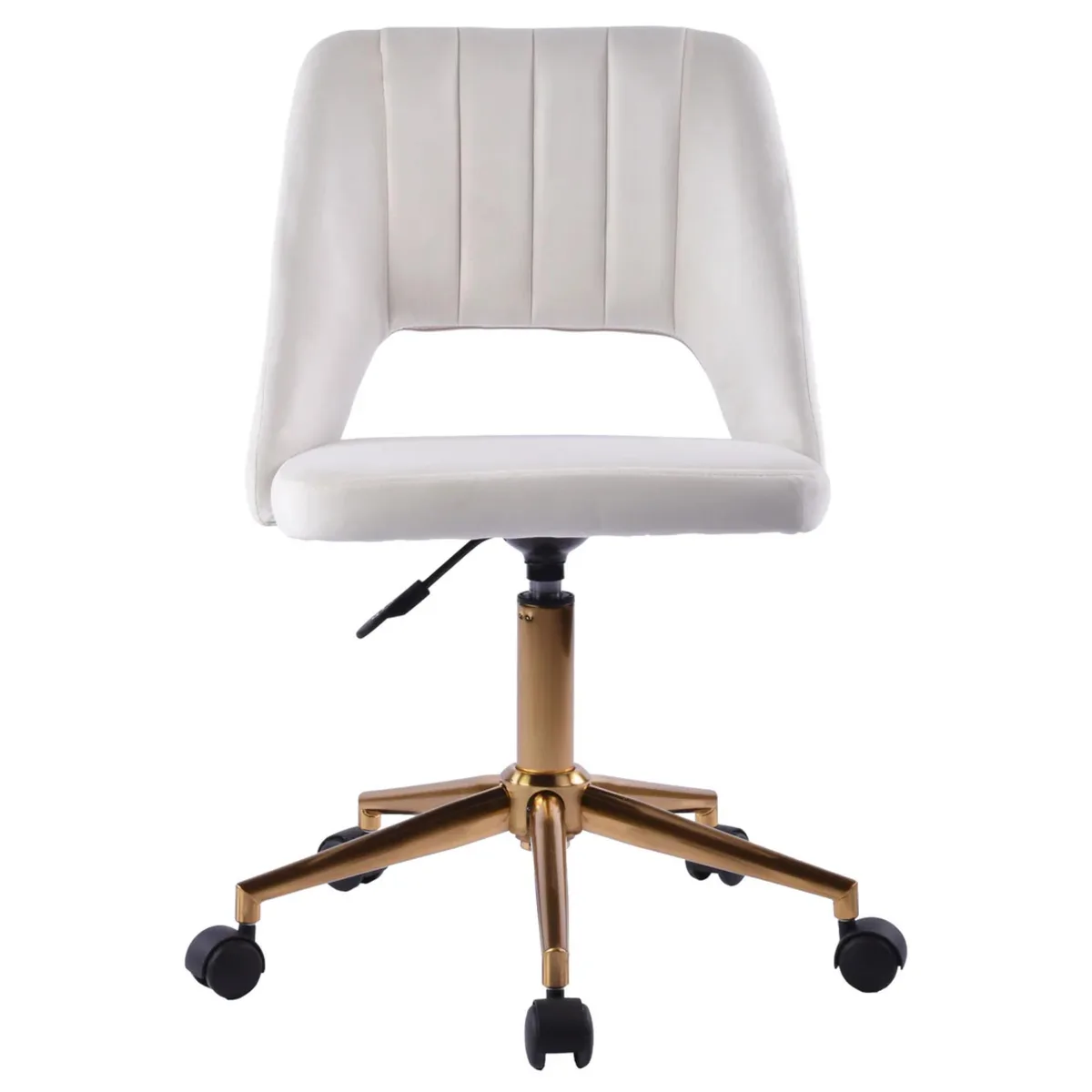 Impressions Vanity Company Impressions Vanity Company Maya Swivel Vanity Chair White IVFC-D8441-WHTV — product photo