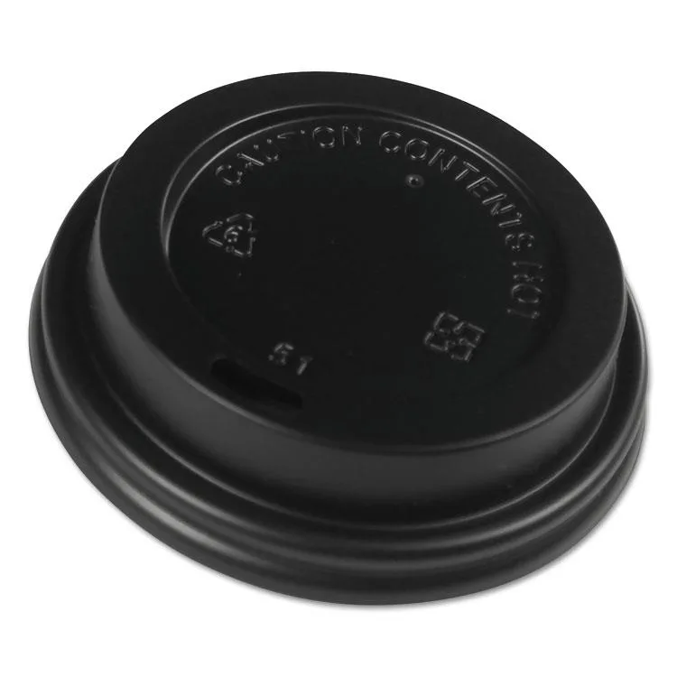 Boardwalk Boardwalk BWKHOTBL8 Hot Cup Dome Lids, Black, 1000 / Carton — product photo