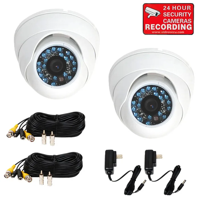 VideoSecu VideoSecu VD21WKC2 2 Pack 1/3 inch CCD 3.6mm 480TVL analog cameras — product photo
