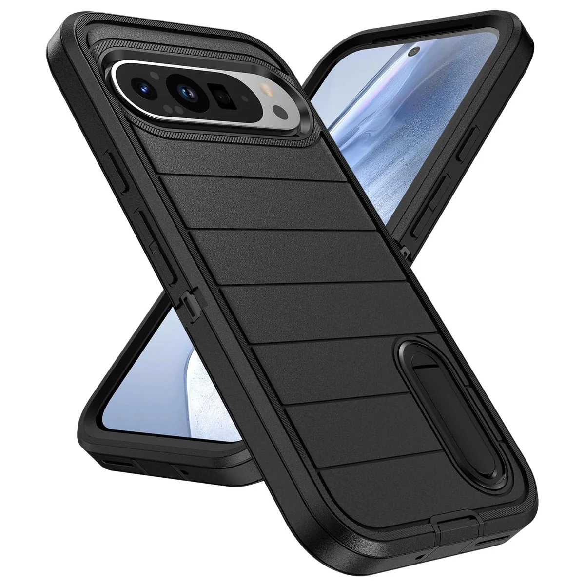  YmhxcY Heavy-Duty Case for Google Pixel 9 Pro XL 6.8" Black — product photo