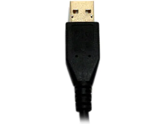 Straight USB cable, six foot length, black finish