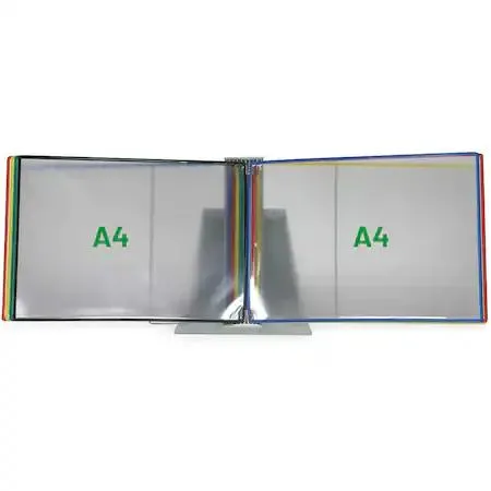 Tarifold, Inc. Tarifold, Inc. D291A4LAN Desk Unit 10 Assorted Color Pockets Landscape Mode — product photo