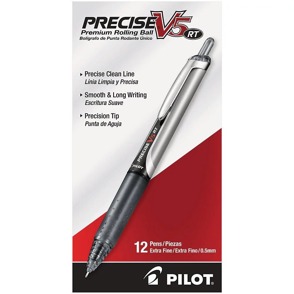 Pilot Pen Pilot Precise V5RT Retractable Roller Ball Pen Black .5mm 26062 — product photo