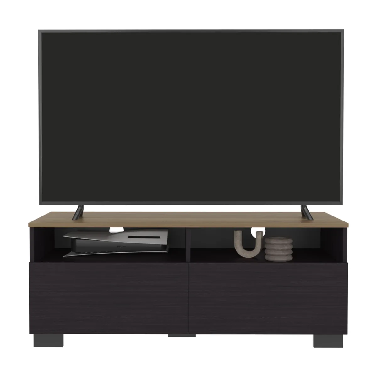 tuphen tuphen Mescal TV Stand Wenge Natural Oak 63W 22H 15D — product photo