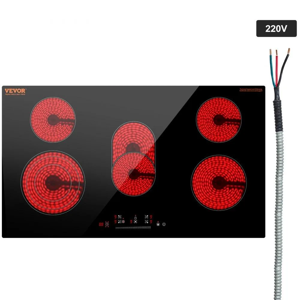 VEVOR VEVOR LT5-33 36 inch 5 Burner Electric Cooktop 8600W — product photo