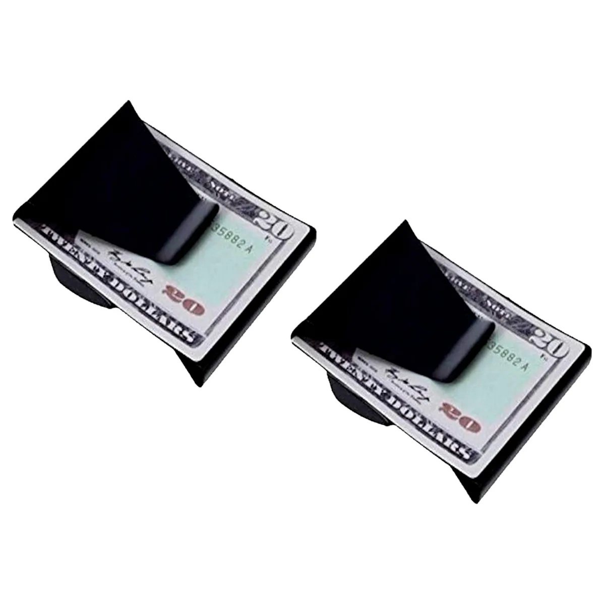 Seen on TV Seen on TV BLK-CHR-96608-2PK double-sided money clip keyholder 30 bills — product photo