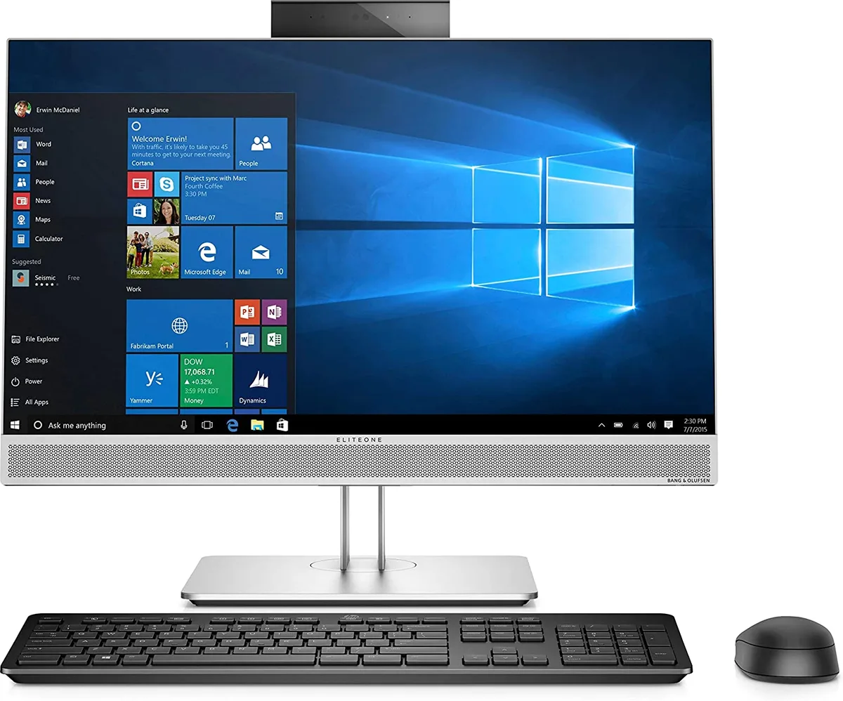 HP HP EliteOne 800 G4-AIO J1-800G4AA02 all-in-one PC Intel Core i7-8700T 16GB DDR4 512GB SSD 23.8 — product photo