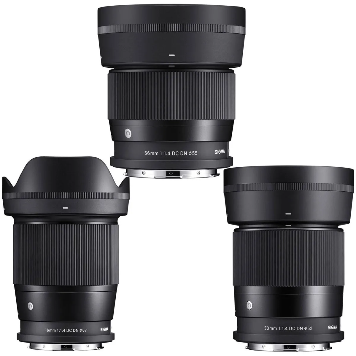 SIGMA SIGMA 16mm 30mm 56mm f/1.4 DC DN Contemporary 3-Lens Kit L Mount — product photo