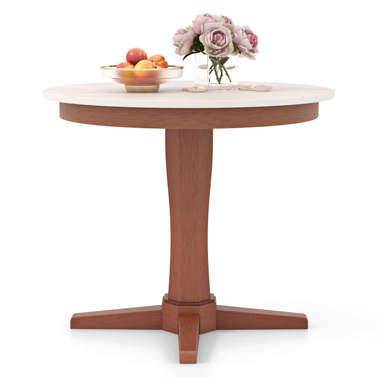 SlickBlue SlickBlue 35" Round Dining Table Pedestal Base White — product photo