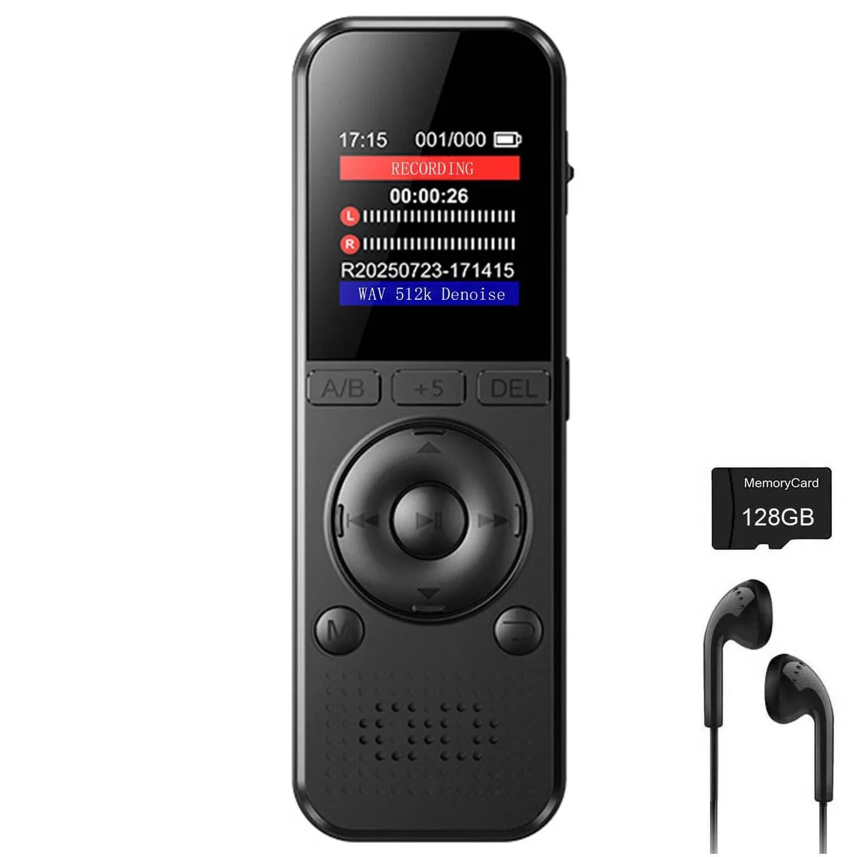 imkavery ZD71 128GB Voice Recorder 25h 1536kbps — product photo