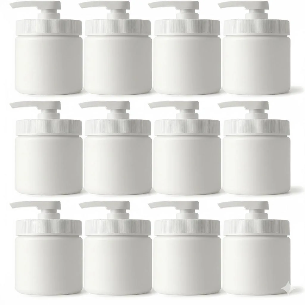 Vandue Corporation Vandue Corporation 12-Pack 16oz White Pump Jar with Locking Twist Top — product photo