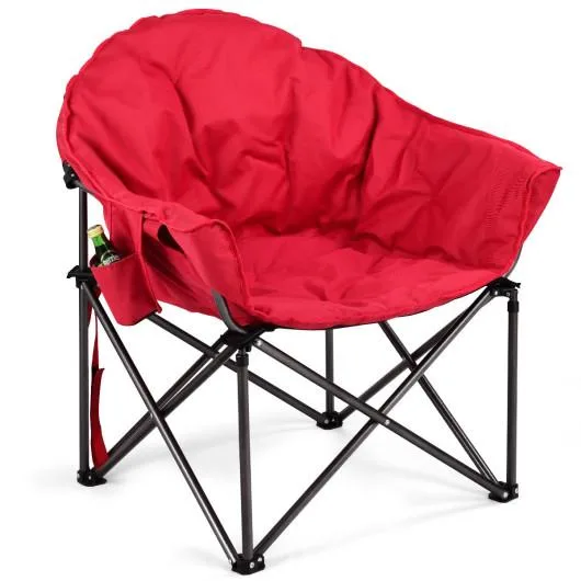 SlickBlue SlickBlue Oversized Folding Moon Chair Red 34" x 29" x 37.5" 264lbs — product photo