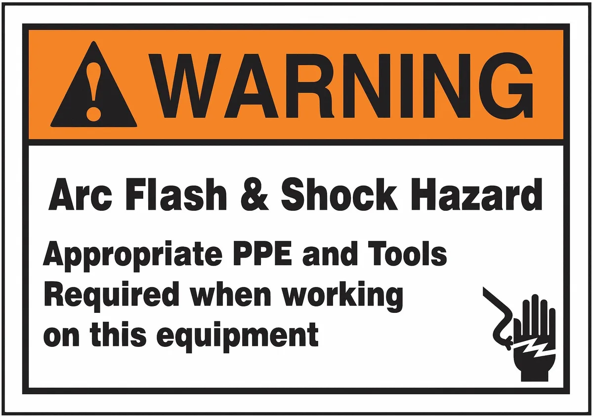 Accuform Accuform LELC370XVE Arc Flash Warning Label — product photo