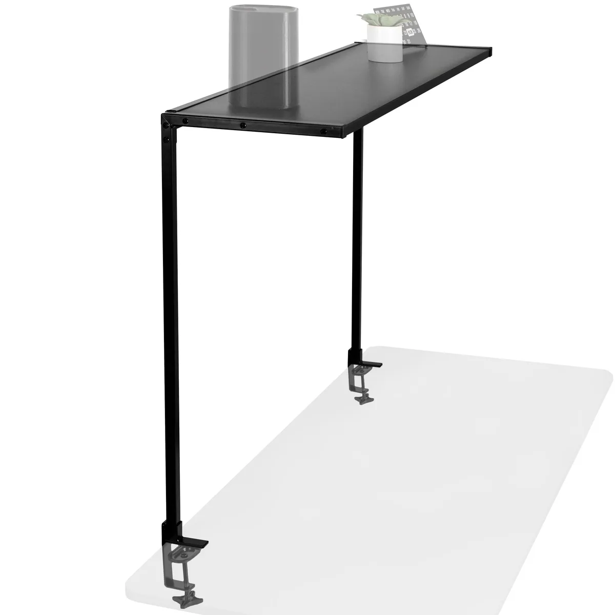 VIVO VIVO Black Clamp-on Overhead 42" Desk Shelf monitor accessory — product photo