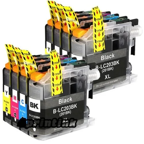 NShi NShi MFC-J460DW 8-pack LC203XL LC201 high-yield ink cartridges — product photo