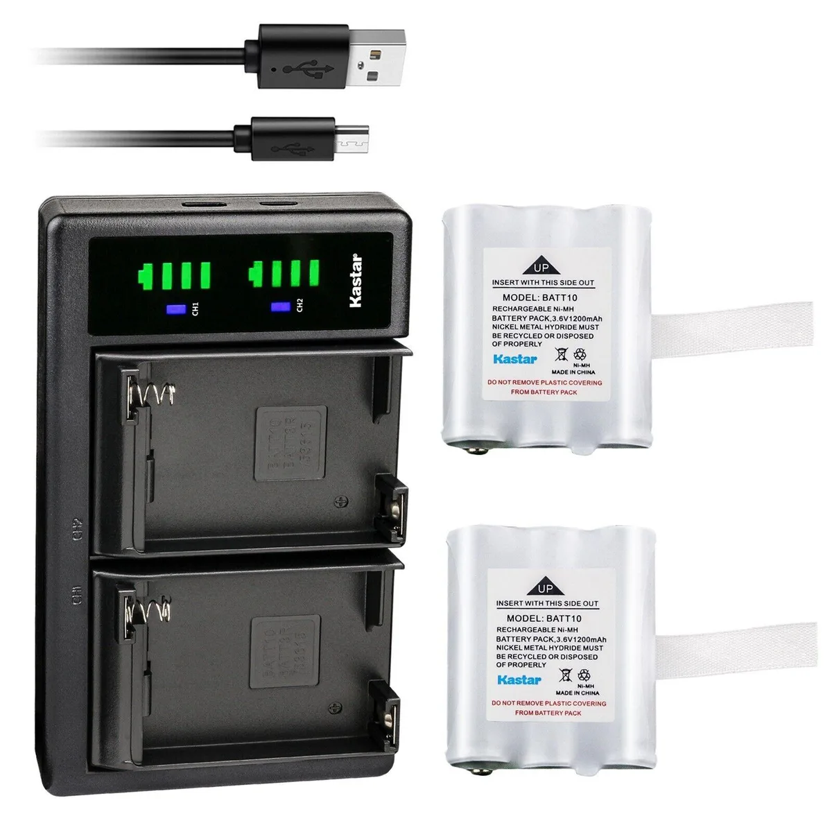 Kastar Kastar BATT10 2-Pack Battery &amp; LTD2 Charger — product photo