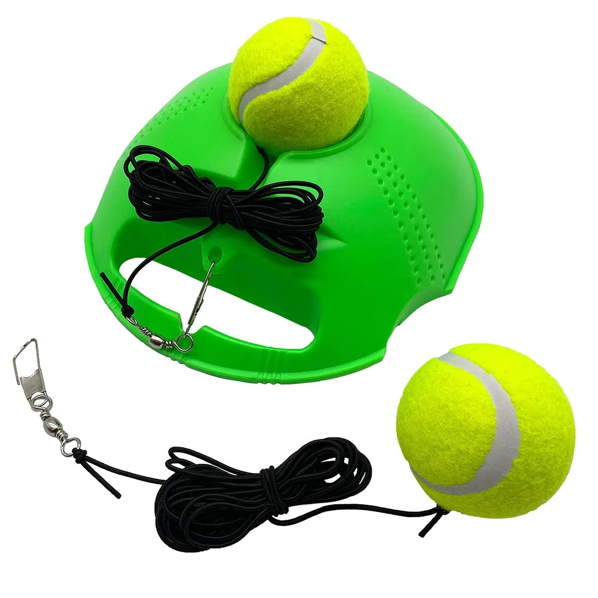  Tennis Trainer Rebound Baseboard Flash Green 157-inch elastic rope — product photo