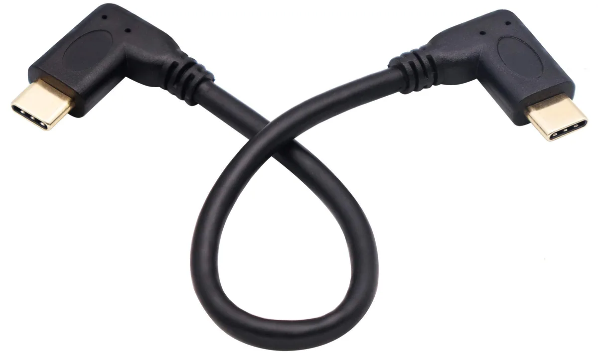 BUCIER BUCIER 90° USB 3.1 Gen 2 Type-C Male-Male Cable 20cm 10Gbps — product photo