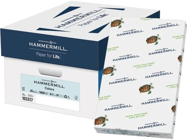 Hammermill Hammermill 103317CT Copy &amp; Multipurpose Paper Legal Blue 8.50 x 14.00 5000 Carton — product photo