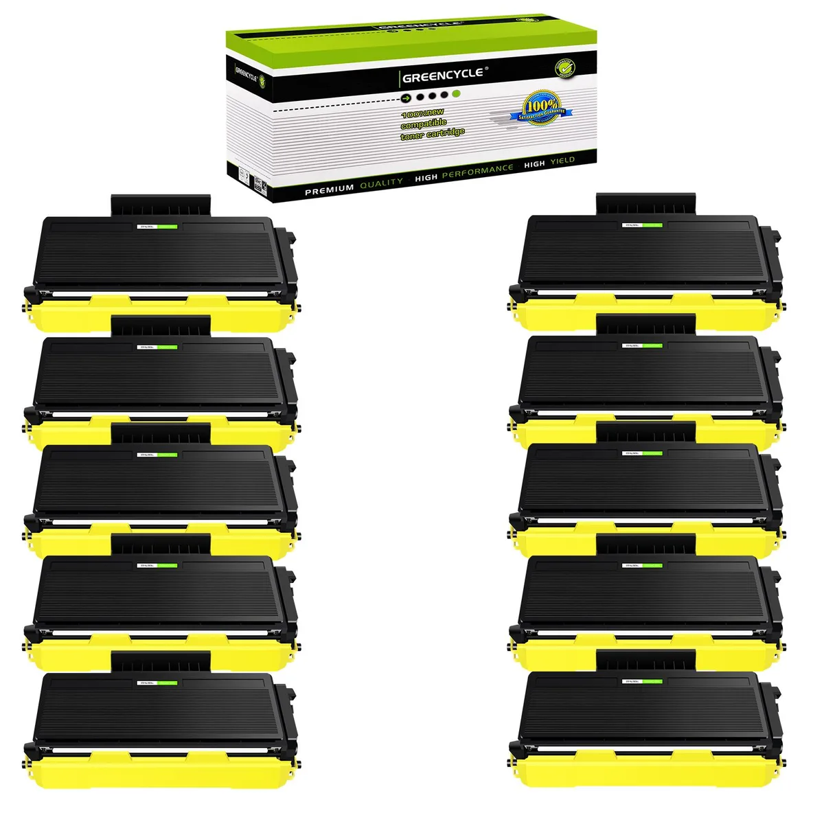 GREENCYCLE GREENCYCLE TN580 compatible toner cartridge 10 pack black 8000 pages — product photo