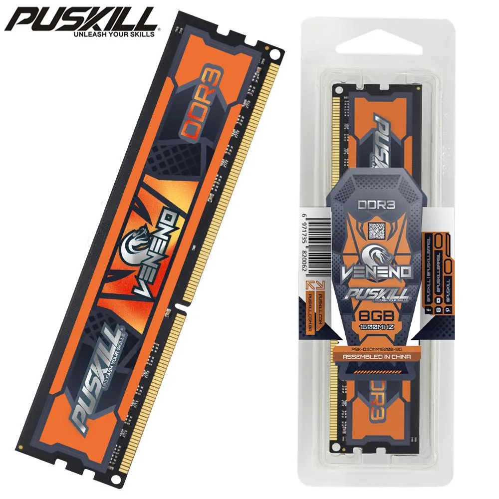 PUSKILL PUSKILL 8gb 8GB DDR3 1333/1600MHz CL11 240-pin desktop RAM — product photo