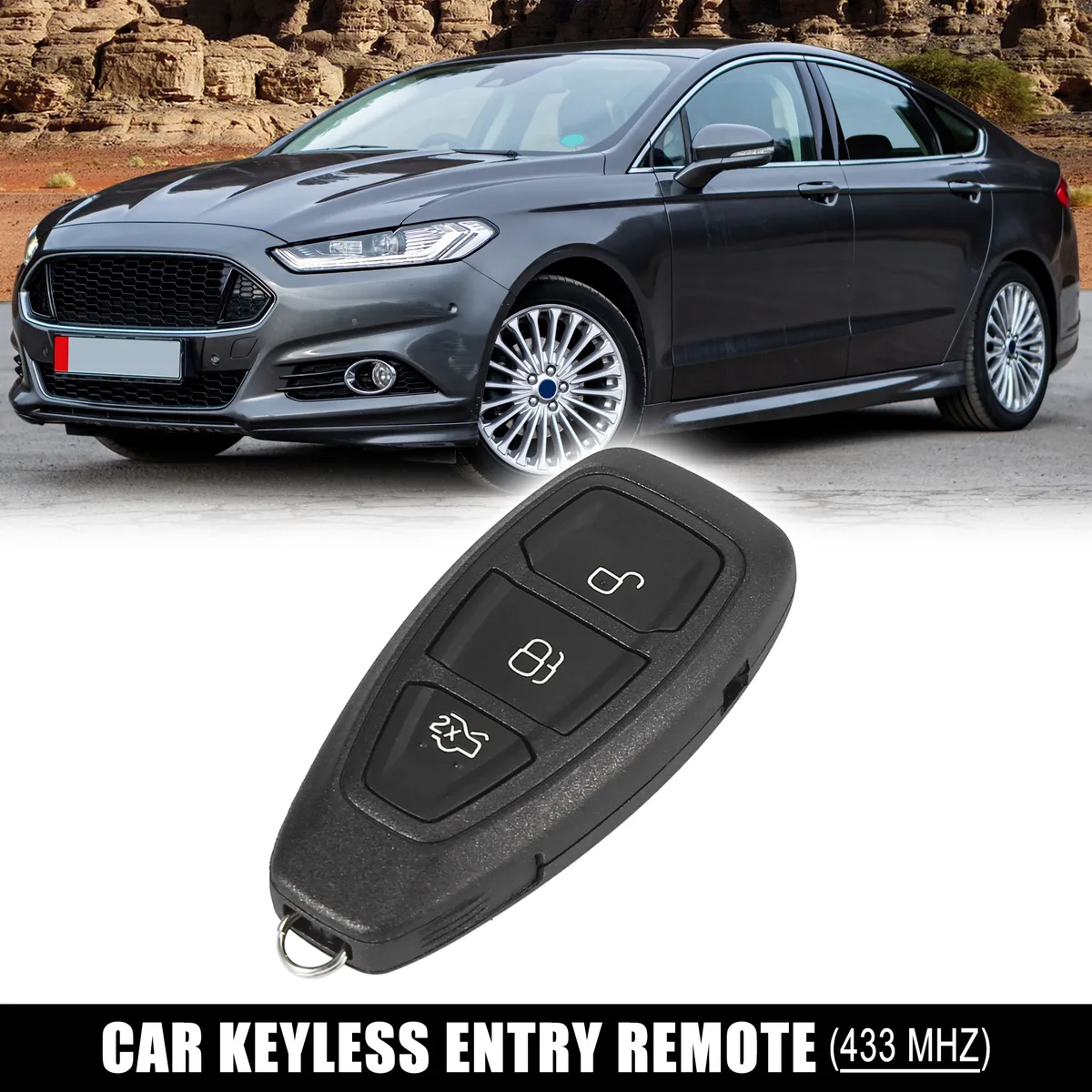 Unique-Bargains Unique-Bargains Replacement Key Fob 433MHz for Ford Mondeo Focus C-Max — product photo