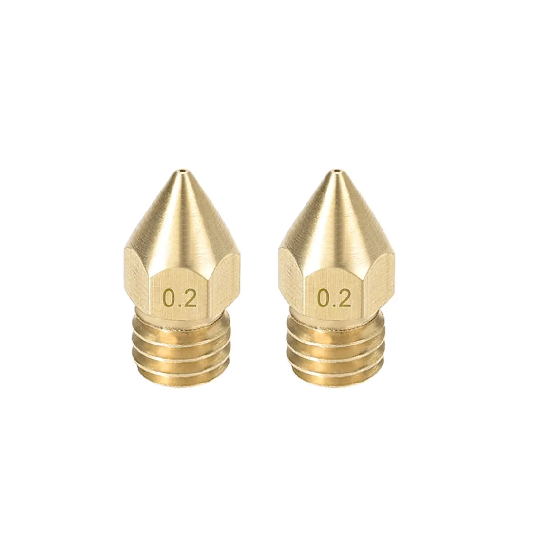 Unique-Bargains Unique-Bargains 0.2mm MK8 Brass Nozzle 1.75mm 2pcs — product photo