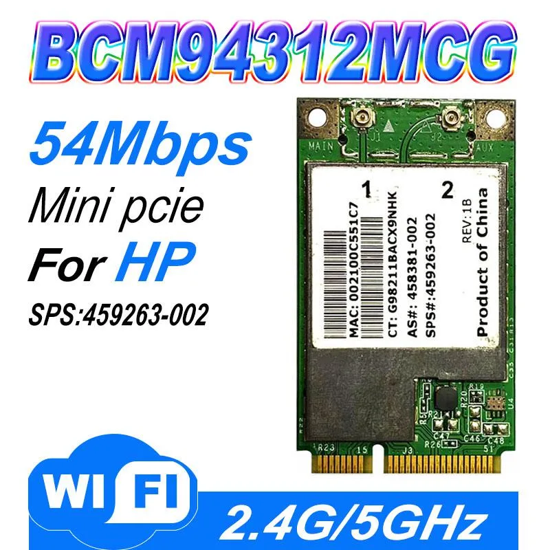 Graviton Graviton BCM94312MCG Mini PCI-E Wireless Card 54Mbps 2.4GHz — product photo