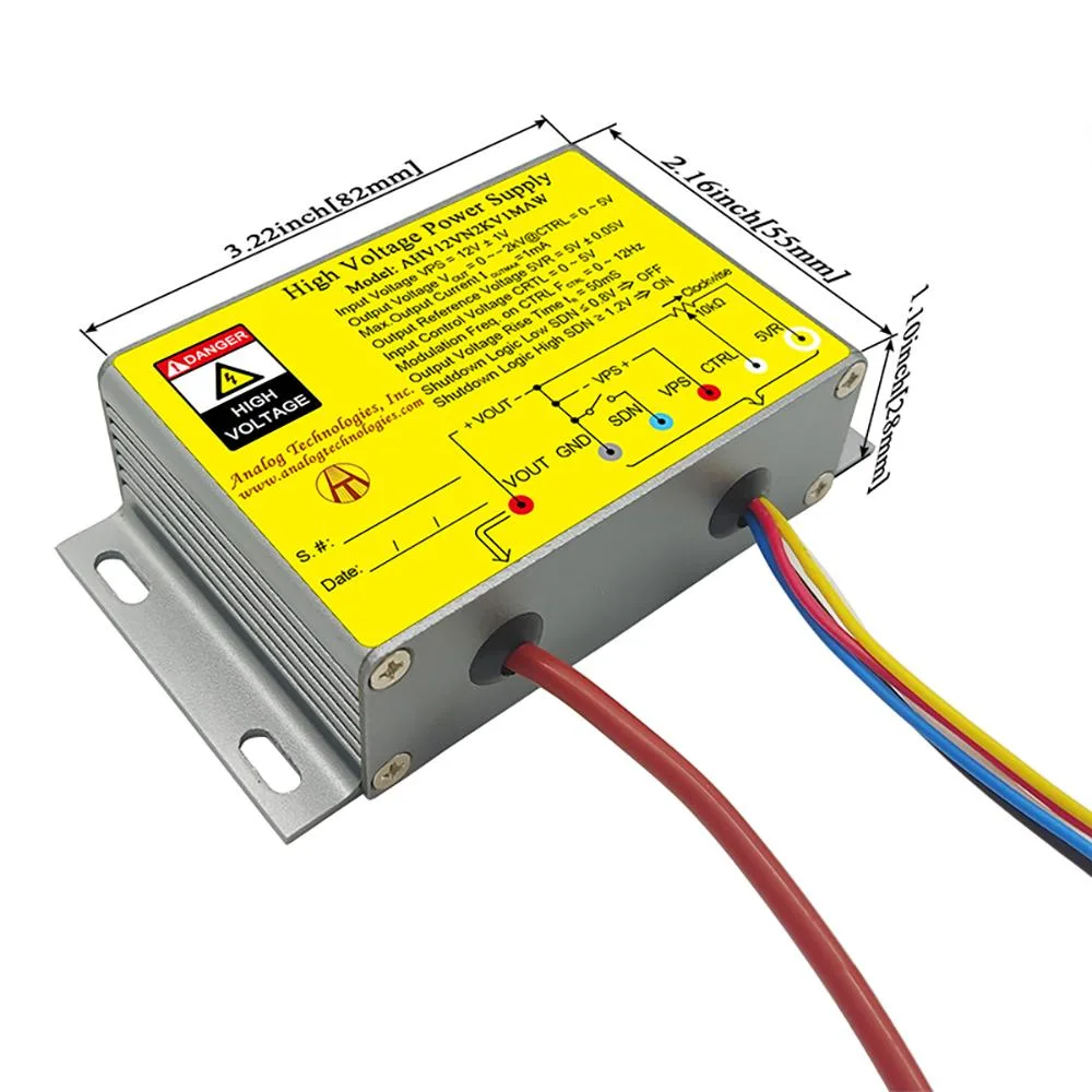 Analog Technologies Analog Technologies High Voltage Power Supply 0 to -2kV 1mA 12V Input — product photo