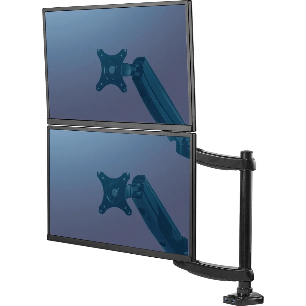 FELLOWES FELLOWES 8043401 Dual Stacking Monitor Arm 27" 44 lb — product photo