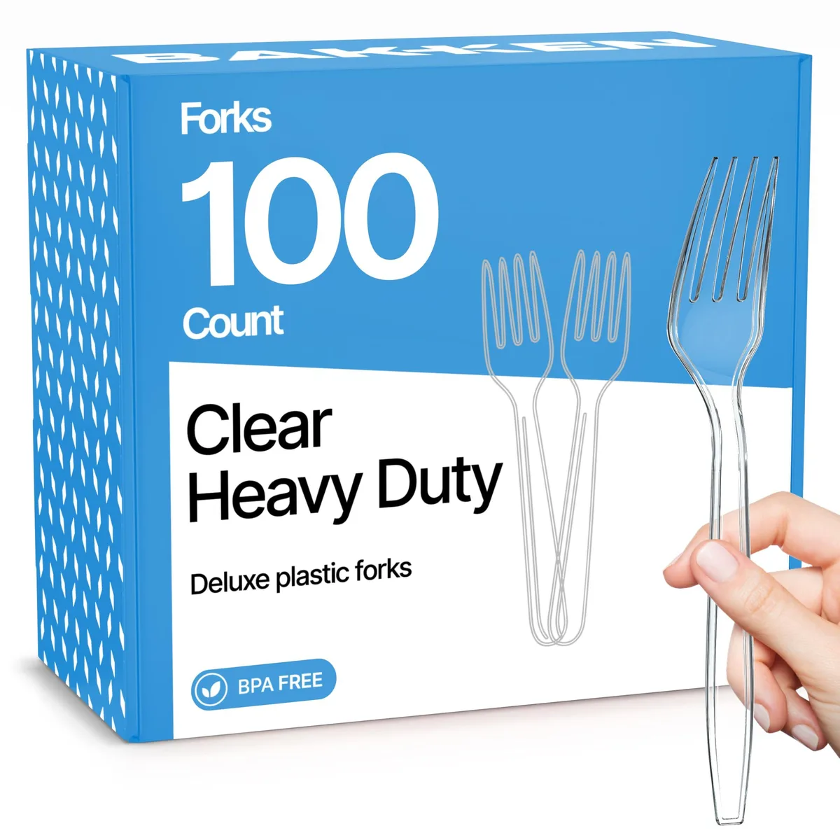  BAKKENMASTER BK-100CF.5 Cutlery Set 100 Pieces Clear — product photo